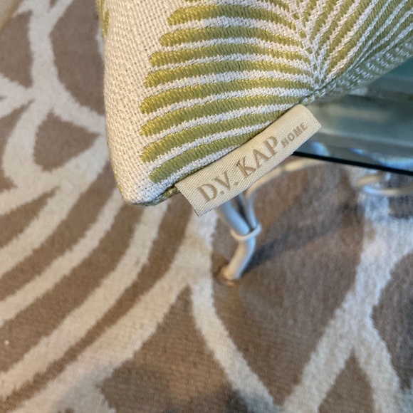 D.V. Kap Elegant 18x18 Green Embroidered Accent Pillow - Picture 5 of 5